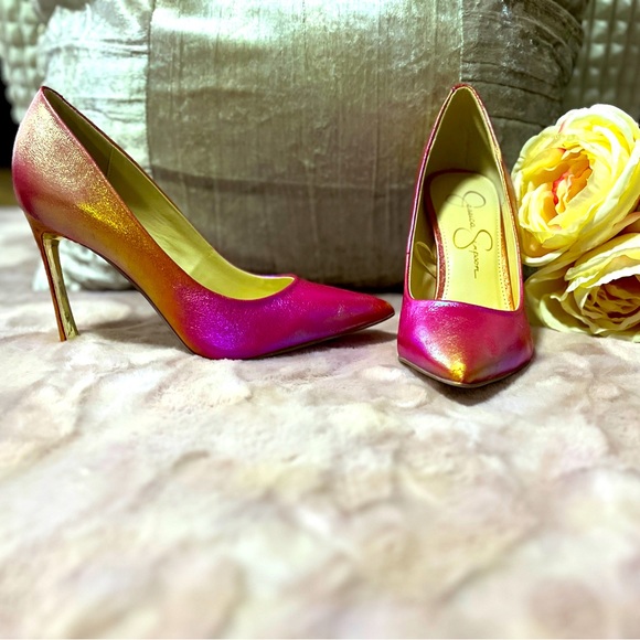 Jessica Simpson Rexha Rainbow Multi Metallic Ombre Dress Pumps, Women’s Size 6 - Picture 14 of 16